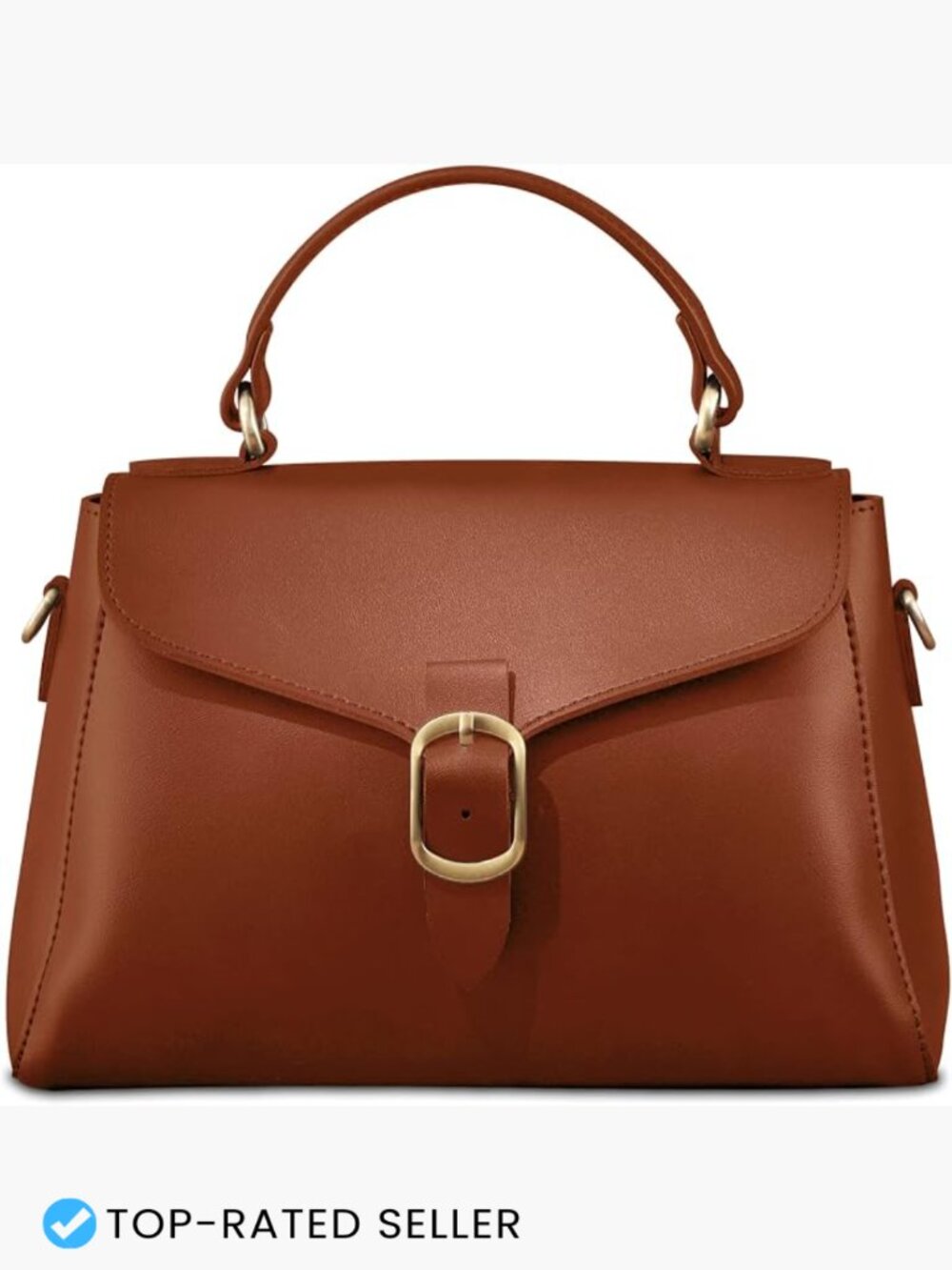 Vegan Leather Top Handle Satchel Purse Retro Vintage Shoulder Bag Classic